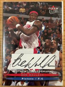 2003-04 FLEER ULTRA BASKETBALL BEN WALLACE 045/350 auto autograph ベン・ウォーレス 直筆サイン