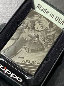 zippo エヴァンゲリオン アスカ ラングレー 両面加工 希少モデル 2009年製 ASUKA EVANGELION シルバーインナー 2008年製 ケース 保証書