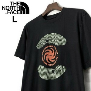 1円～!売切!【正規新品】THE NORTH FACE S/S BRAND PROUD TEE 半袖 Tシャツ US限定 グラフィック 男女兼用 アウトドア(L)黒 180902-18