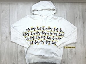 UT UNIQLO ユニクロ × DISNEY ディズニー メンズ ミッキープリント 綿・ポリウレタン スウェット フーディー パーカー M 白