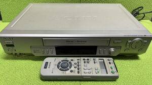 ジャンク品　ソニーSONY VHSビデオデッキ SLV-R550 リモコン付き