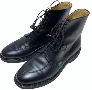 フランス製 PARABOOT/パラブーツ シャンボード Uチップ アンクル丈 5 1/2 24～24.5cm相応 黒 アヴィニョン