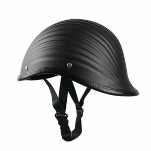 TZX423★ヘルメット 半キャップ ヘルメット bike helmet ファッション レトロ ヘルメットサイズ 50-64cm艶消し黒