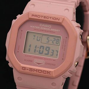 1円 稼働 良品 カシオ G-SHOCK DW-5610SL QZ デジタル文字盤 スクエア ラバーベルト メンズ腕時計 DOI 2011000 5BJY