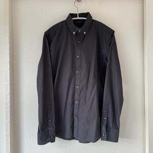 junhashimoto　SH-COTTON TWILL BD SHIRT黒 2　ボタンダウンシャツ