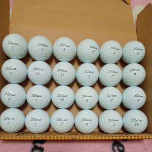 【人気】タイトリストPROv1 ２０２３年、２０２４年モデル　ロストボール24球 Titleist