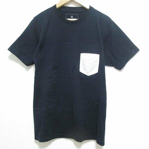 美品 uniform experiment ユニフォームエクスペリメント バックロゴプリント メッシュポケット 半袖 Tシャツ カットソー 2 ブラック