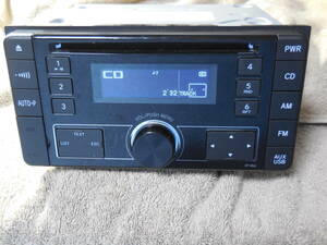 【トヨタ 純正】CD デッキ ステレオ USB AUX ipod 【CP-W66 08600-00P10 DEH-8068ZT】ワイドFM 日本語表示 ダイハツ