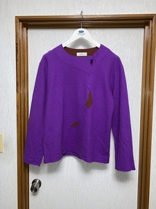 5 美品 amachi. Wood Crack Top ニット アマチ ウール カシミヤ 日本製 made in japan