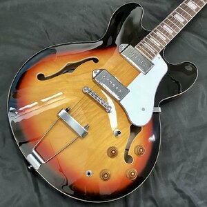 Vintage VSA500PSB ReIssued Semi Acoustic Guitar/Vintage Sunburst