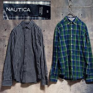 2枚セット　NAUTICA　ボタンダウンシャツ　ブロード　リラックスシルエット シャツ 羽織り ノーティカ set お得