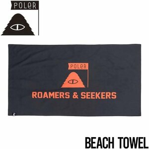 【送料無料】マイクロファイバータオル ビーチタオル POLeR ポーラー BEACH TOWEL 241MCV0473 BLACK/ORANGE 日本代理店正規品