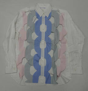 COMME des GARCONS コムデギャルソン SHIRT 前面アールカット 長袖シャツ 白色 SizeS 