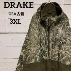 【DRAKE】リアルツリーカモ柄ハーフジップジャケットヴィンテージ USA古着