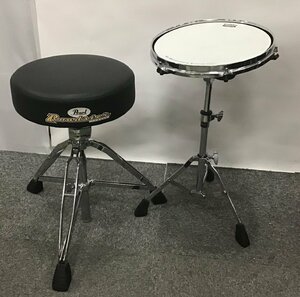 管理番号=c2801920【中古】YAMAHA TS12S & Pearl D-1000 JUNK ヤマハ ドラム練習用トレーニングパッド ジャンク 現状渡し