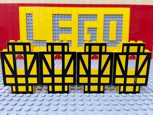 ☆城壁☆ レゴ　お城パーツ　4個セット　壁　黄色　( LEGO 6086 ブラックナイト城 お城シリーズ　C31907