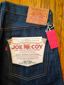 新品未使用　ジョーマッコイ　906　W29L34　旧マッコイ　赤タブ　JOE McCOY　デニムパンツ　リアルマッコイズ