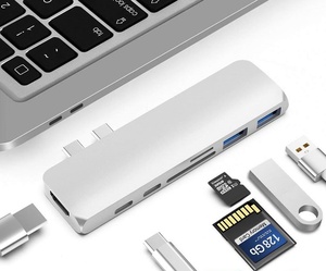 MAC用　7in1ハブ USB C ハブ Type-c Hub MacBook Pro 2016/2017対応 3ポート 4K HDMIポート　tecc-7in1mac [メール便発・代引不可]