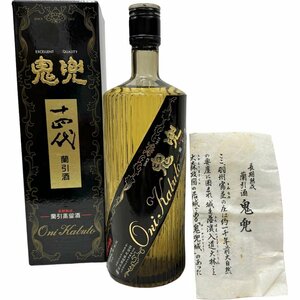 23-4927 【未開栓/箱冊子付】 十四代 鬼兜 米焼酎 720ml 創業373年記念 旧ボトル 蘭引蒸留酒 40度 高木酒造 絶版 四合瓶 高木酒造 山形