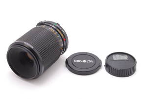 Minolta New MD MACRO 100mm f4 ※ROKKOR表記なし 動作も写りもOKです。概ねキレイです。前後キャップ付きです。