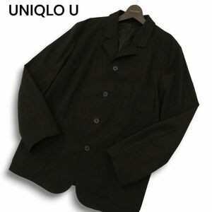 UNIQLO U ユニクロ ユー ルメール 通年 背抜き フランネル★ ワーク ジャケット Sz.L　メンズ 黒　A4T10792_A#O