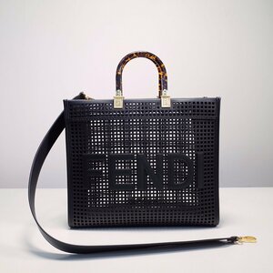 ●極美品●新品同様●未使用 【Fendi】 [ フェンディ] エコバッグ トートバッグ ショルダーバッグハンドバッグ ブラック