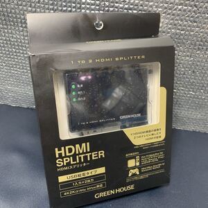 ★大阪堺市/引き取り可★未使用 グリーンハウス GREEN HOUSE 4K対応 HDMIスプリッタ 2ポート ABS GH-HSPE2-BK ブラック★