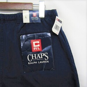 新品未使用 チャップス サイズ L W30~程度 ハーフ パンツ ショーツ コットン ネイビー CHAPS RALPH LAUREN 古着 デッドストック 1JU0244