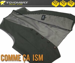 E23●コムサイズム COMME CA ISM●新品　VG05　コットンベスト　カーキ/M　定価8800円