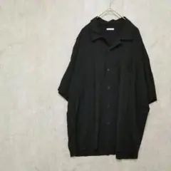 ジーユー【XL】オープンカラーレーヨンシャツ　大きめサイズ　ゆるダボ　a3645