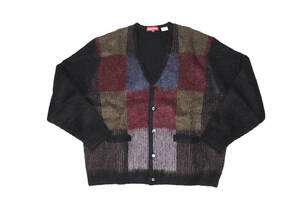 SUPREME BRUSHED GRID CARDIGAN BLACK SIZE XL