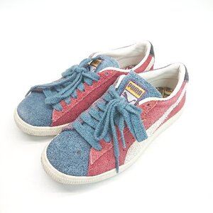 ◇ PUMA プーマ SUEDE VTG WT FOAMSTLIP ローカット スニーカー サイズ23.5 パープル/ブルー レディース E