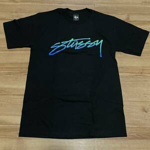 【M】 USA正規品 Stussy ステューシー 半袖 Dots ドット ヴィンテージロゴ Tシャツ ブラック 黒 ストリート ラグナビーチ 綿100% (30)