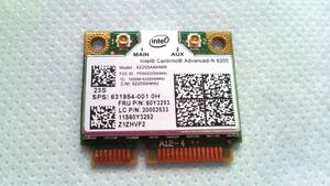 【ジャンク】無線LANカード Intel Centrino Advanced-N 6205 Model:62205ANHMW