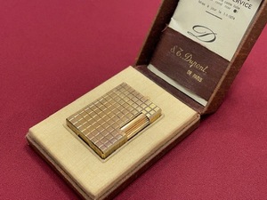 ※59882 S.T.Dupont ライン1ショート 20μ ゴールドカラー ローラーガスライター 着火具 喫煙具 個人保管品 