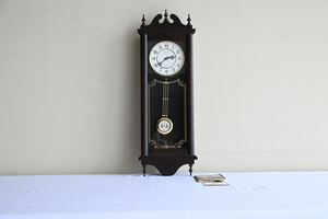 【美品】セイコークォーツクロック 壁掛け時計 精密時計 日本製時計 伝統的デザイン レトロインテリア 高精度クォーツ 木製フレーム