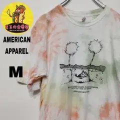 usa古着 Americanapparel Tシャツ　たいだい　オレンジグリーン