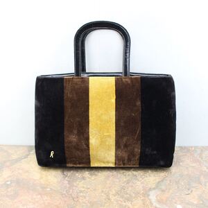 Roberta di Camerino VELOUR HAND BAG MADE IN ITALY/ロベルタディカメリーノベロアハンドバッグ