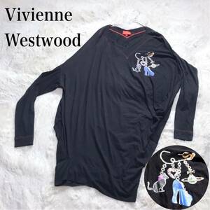 美品 ヴィヴィアンウエストウッド オーブ 黒猫 変形 ワンピース ブラック 黒 Vivienne Westwood