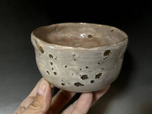 茶碗■自作 銘「國を操る」七十二 虫食い柄 古いお茶道具 古美術 時代物 骨董品■