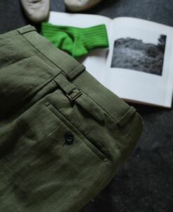 MAATEE&SONS マーティーアンドサンズ 24ss MusterWerk別注 JEFFERY linen slacks リネン スラックス パンツ メンズ 最高級 タグ付き