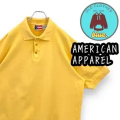 AMERICAN APPAREL 無地 ポロシャツ イエロー 黄色 XXLサイズ