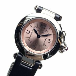 CARTIER カルティエ W3140026 ミスパシャ クオーツ レディース 腕時計 ステンレス ピンク アラビア ピンク文字盤 2針 管理RY21000037