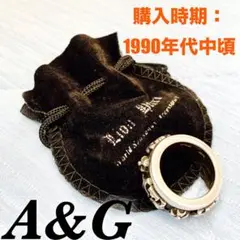 90s A&G cross spinner ring925（内径：約19mm）