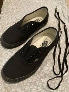 ヴァンズ スニーカー VANS AUTHENTIC* オーセンティック VN000EE3BKA　BLACK/BLACK　サイズ:7H(25.5cm)　