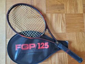 価値ある希少品 メーカ：フタバヤ （日本製） 硬式 テニスラケット Futabaya　FGP/125 Graphite 707 カバー付き (ビンテージ）