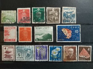 戦前・戦後日本切手　未使用、使用済み混在