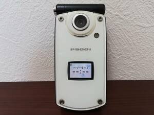 NTTdocomo ドコモ FOMA P900i ブラック×クリアホワイト Panasonic パナソニック製 中古携帯電話 ガラケー 折り畳み