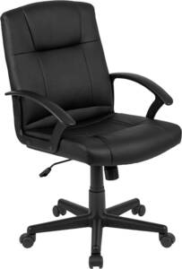 最終在庫！新品 オフィスチェア ソフトレザー ブラック ソフトパッド アーム付き 高さ調整 デスクチェア 軽量 椅子 イス テレワーク