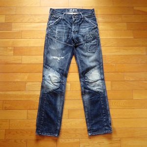 G-Star RAW デニム SKIFF 5620 3D TARERED 立体裁断 ★ W30 ★ ジースターロウ ジーンズ メンズ インディゴブルー テーパード パンツ